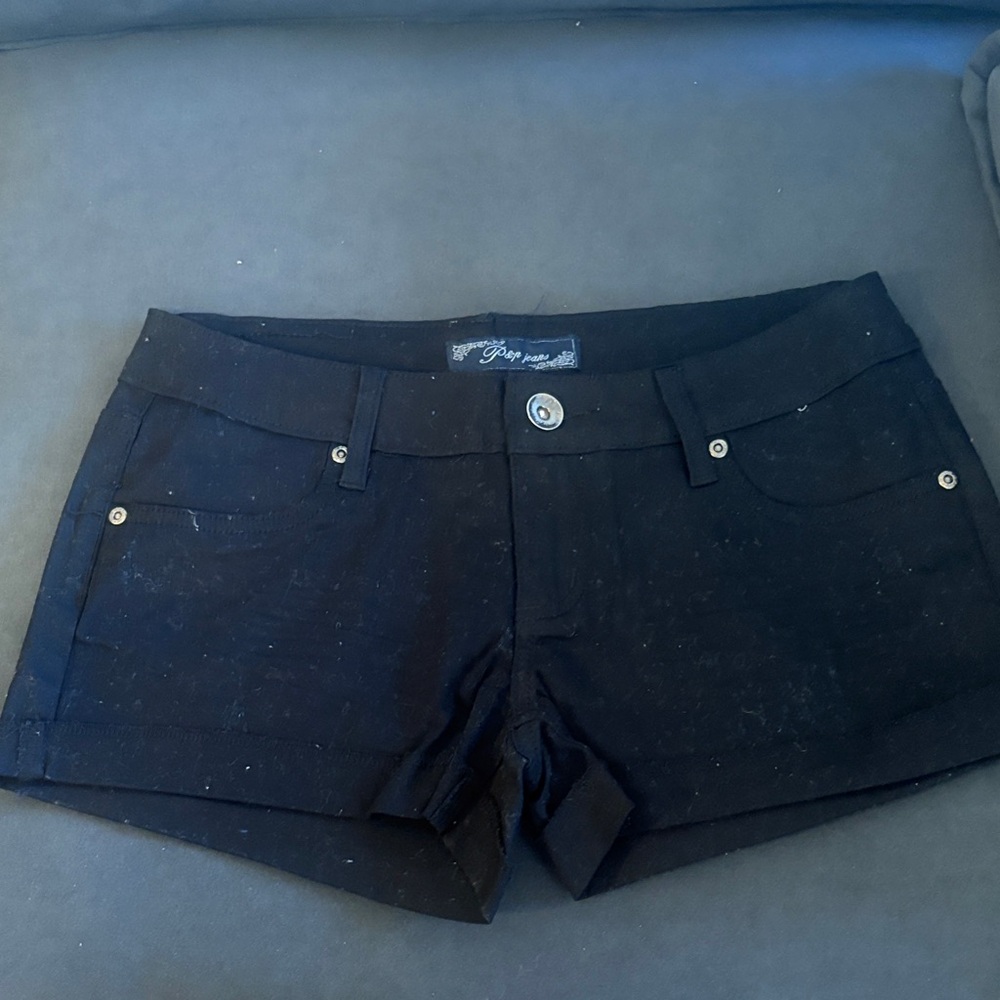 P.E Nation Black Jean Shorts
